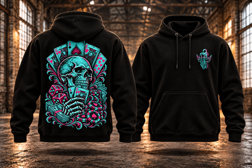GLÜCKSSPIEL — Setz auf dich. · Türkis-Pink · Hoodie