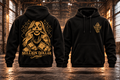 MILLION DOLLAR SMILE – N95 Hoodie · Vorverkauf · Bronzegold – Rückseite und Vorderseite