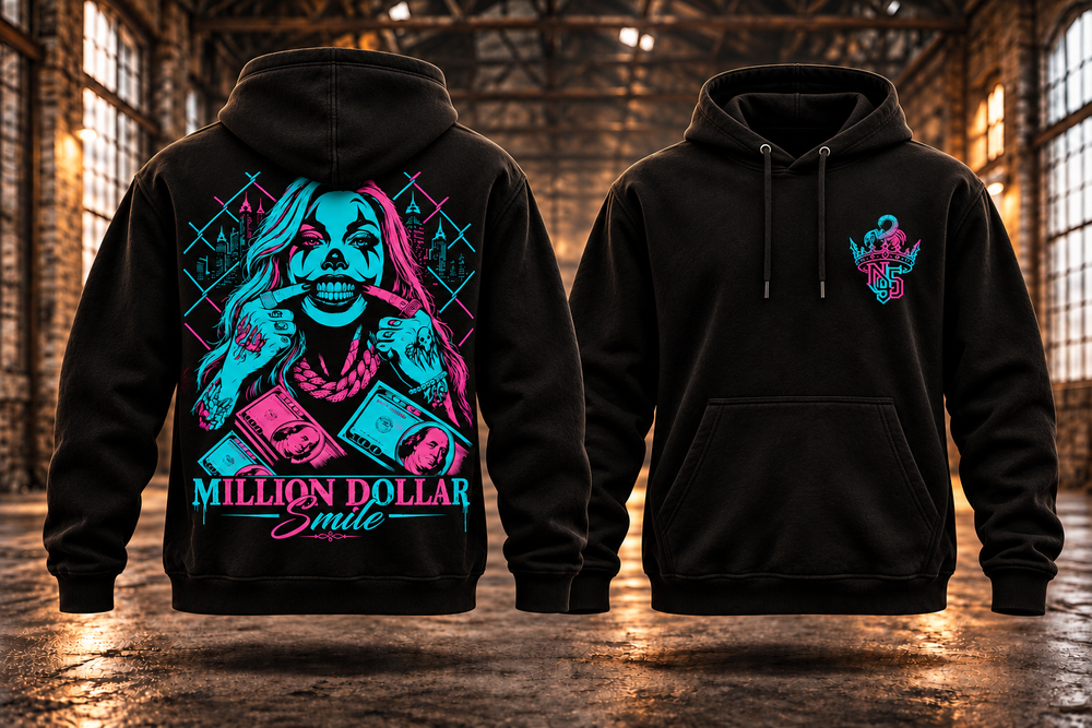 MILLION DOLLAR SMILE · Türkis-Pink · Hoodie