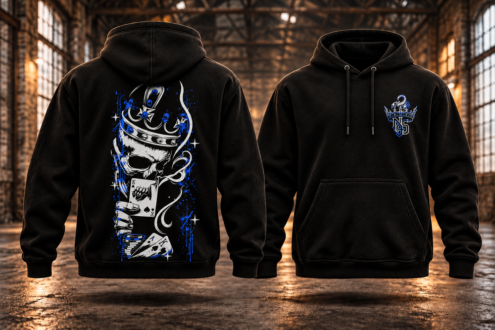 JOKER · Silber-Royalblau · Hoodie