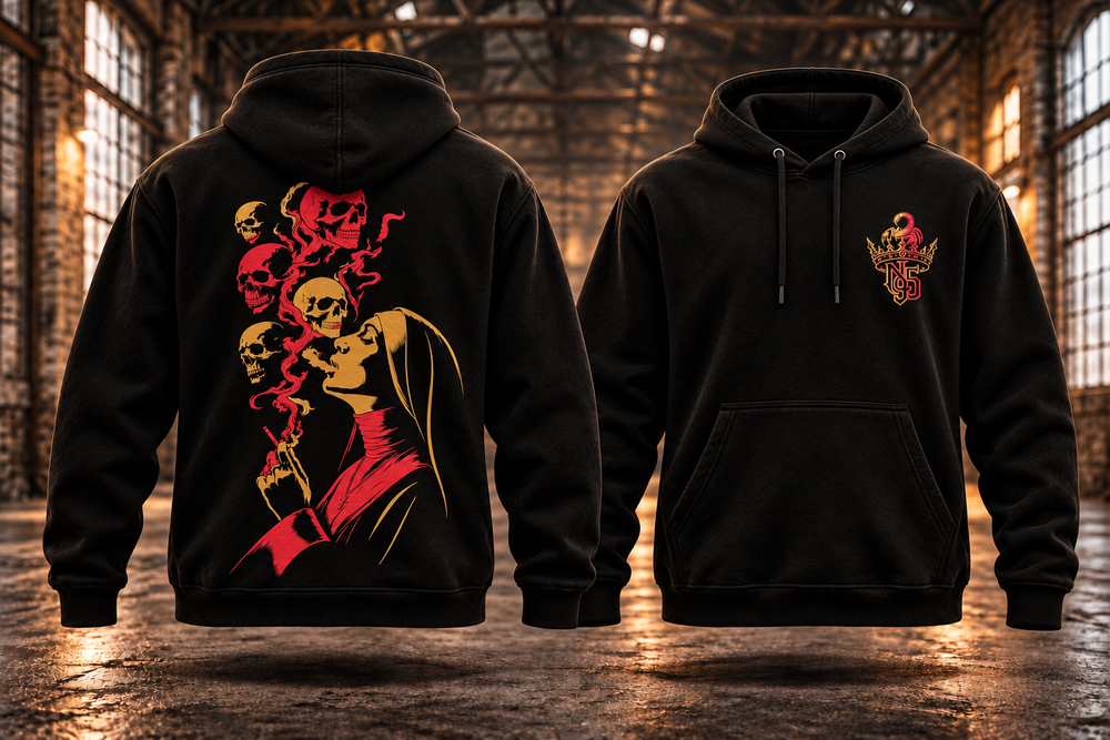 NUN SMOKING · Gold-Rot · Hoodie