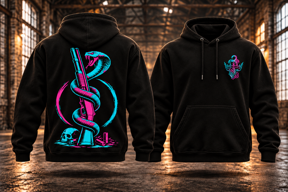 COBRA & SHOTGUN · Türkis-Pink · Hoodie