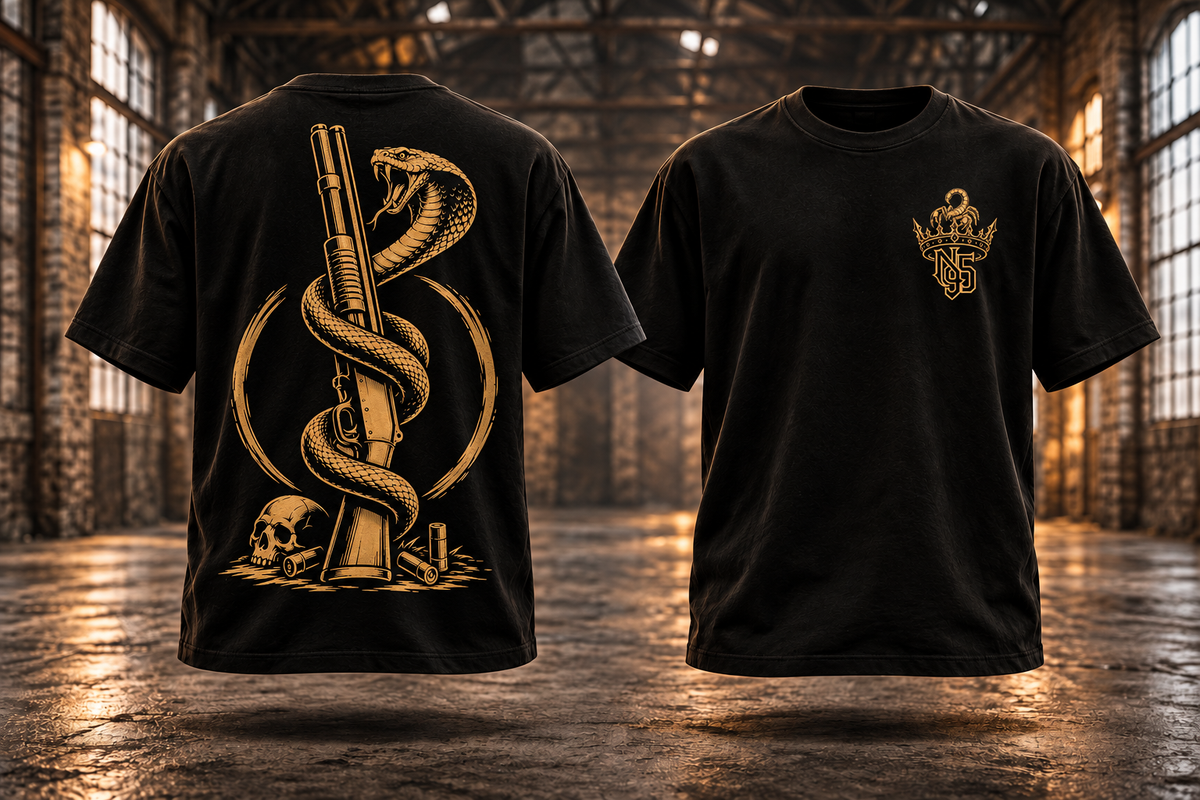 COBRA & SHOTGUN Bronzegold – Rückseite und Vorderseite